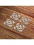 Bej Kahve Tile Desen Doğal Taş Traverten Bardak Altlığı 4 Lü Set 3