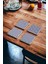 Modern Tile Desen, Mavi Bohem Tile Doğal Taş Traverten Bardak Altlığı 4 Lü Set 1