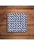 Modern Tile Desen, Mavi Bohem Tile Doğal Taş Traverten Bardak Altlığı 4 Lü Set 2