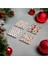 Noel Minik Süsler, Christmas Yeni Yıl Doğal Taş Traverten Bardak Altlığı 4 Lü Set 3