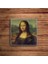 Mona Lisa, Leonardo Da Vinci Tabloları Doğal Taş Traverten Bardak Altlığı 4 Lü Set 2