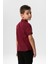 Kısa Kol Şantuklu Pamuk Bodrum Yazlık Erkek Çocuk Tshirt Koyu Bordo 3068 2