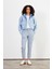 Kadın Marla Sky Blue Oversize Geniş Kesim Jean Ceket 3