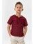 Kısa Kol Şile Bezi Zımbalı Yazlık Erkek Çocuk Tshirt Koyu Bordo 3068 1