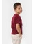 Kısa Kol Şile Bezi Zımbalı Yazlık Erkek Çocuk Tshirt Koyu Bordo 3068 5