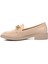 418066 Bej Taşlı Kadın Loafer Ayakkabı 2