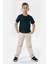Kısa Kol Şile Bezi Zımbalı Yazlık Erkek Çocuk Tshirt Koyu Petrol 3069 4