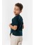 Kısa Kol Şile Bezi Zımbalı Yazlık Erkek Çocuk Tshirt Koyu Petrol 3069 5
