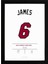 Lebron James Miami Heat Jersey 21 x 30 cm - Beyaz Çerçeveli 1