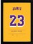 Lebron James Los Angeles Lakers Jersey 21 x 30 cm - Siyah Çerçeveli 1