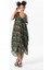Askılı Vual Afrodit Midi Boy Yazlık Elbise Koyu Yeşil 6161 1