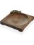 Balık Figürlü Ahşap Ayaklı Kare Tabak Bronz 26X26X31CM 1