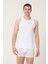 Erkek Pamuklu Süprem Penye Slim Fit Halter Yaka Sporcu Likralı Atlet 2'li - 1004 1