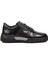 152-19503 Siyah Deri Kadın Sneaker 1