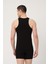Erkek Pamuklu Süprem Penye Slim Fit Halter Yaka Sporcu Likralı Atlet - 1004 2