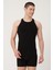 Erkek Pamuklu Süprem Penye Slim Fit Halter Yaka Sporcu Likralı Atlet 6'lı - 1005 1