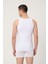 Erkek Pamuklu Süprem Penye Slim Fit Sporcu Likralı Atlet 2'li -1007 2