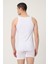 Erkek Pamuklu Süprem Penye Slim Fit Ince Askılı Sporcu Likralı Atlet -1006 2