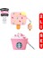 2'li Set - 3.nesil Uyumlu Pembe Dondurma ve Pembe Starbucks Figürlü Ikili Kulaklık Kılıfı Seti 1