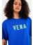 Kadın Vena Safir Logo Baskılı Oversize Tişört 1