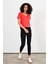 Kadın Boyfriend Kırmızı V Yaka Regular Fit Modal Tişört (Lyocell) 3