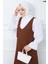 Nehir Örme Jile Elbise Kahverengi HM2389 3