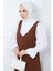 Nehir Örme Jile Elbise Kahverengi HM2389 4