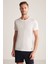 Bisiklet Yaka Beyaz Basic T-Shirt 4