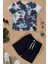 Batik Yıkamalı Lacivert Tshirt Şort Takım 1