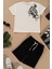 Kaplan Baskılı Siyah Tshirt Şort Takım 1