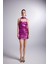 Parlak Kumaşlı Mini Vivid Elbise Pembe 3