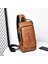 Açık Kahverengi Erkek Deri Göğüs Çantası Crossbody Tek Kollu Çanta Anti-Hırsızlık Fanny Paketi Satchel Hobo Çanta Omuz Sırt Çantası Açık Seyahat Çantası (Yurt Dışından) 5