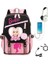 Resim Renk Barbie Film Öğrenci Okul Sırt Çantası USB Şarj Okul Çantası Genç Kız Erkek Anti-Hırsızlık Çocuk Sırt Çantası (Yurt Dışından) 1