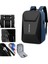 Blue2 Hardshell Büyük Kapasiteli Erkek Sırt Çantası Rahat Hafif Şifre Kilidi Su Geçirmez Seyahat Çantası 15.6 Inç Anti-Hırsızlık Laptop Çantası (Yurt Dışından) 3
