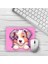 Pembe Fonlu Renkli Köpek Tasarımlı Baskılı Kaydırmaz Taban 18X22 cm Mouse Pad 1