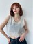 Crop Basic Atlet Bluz Kadın Ekru 1