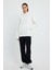 Beyaz Hoodie, Oversize Hoodie, Kadın Hoodie, Kanguru Cepli Kapüşonlu 1