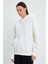 Beyaz Hoodie, Oversize Hoodie, Kadın Hoodie, Kanguru Cepli Kapüşonlu 4