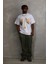 Unisex Baskılı Oversize T-Shirt - Beyaz 3