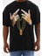 Unisex Baskılı Oversize T-Shirt - Siyah 1