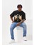 Unisex Baskılı Oversize T-Shirt - Siyah 3