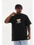 Unisex Baskılı Oversize T-Shirt - Siyah 1