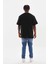 Unisex Baskılı Oversize T-Shirt - Siyah 2