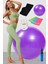 Tekno Trust Mor 9lu Pilates Seti Plates Takımı Pilates Topu Zayıflama Kemeri Pompa 3lü Direnç Bandı Lastiği Mor 5