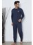 Flk 8000 Penye Erkek Süprem Yazlık Mevsimlik Uzun Kollu Pijama Takımı 1