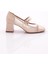 6805 Kadin Üstü Çift Şerit Bağlamali Topuklu Ayakkabi 1