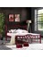 Orkide Tek Kişilik Ferforje Metal Karyola 90x200 Bordo 1