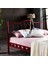 Orkide Tek Kişilik Ferforje Metal Karyola 90x200 Bordo 2