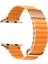 ​​​watch 7 41MM Uyumlu Krd-78 Pu Deri Kordon Strap Kayış App Turuncu 1