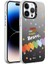 iPhone 14 Pro - Uyumlu Desenli Appfube Silver Sert Kapak-Kalp 1